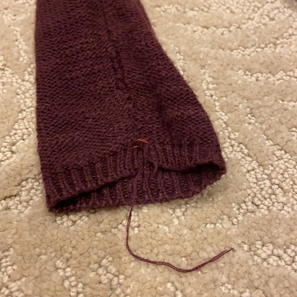 Anthropologie Moth Maroon Cardigan XSP - Picture 8 of 11